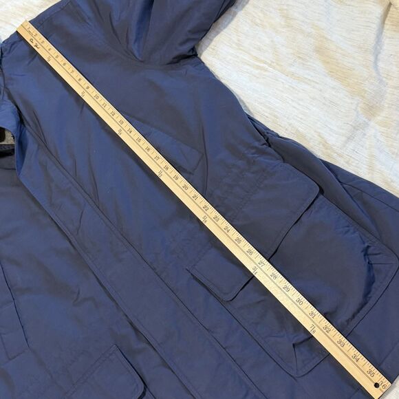 Lands' End Parka Coat Mens Tall XL 46-48 Navy Blue Full Zip Hooded Fleece Lined - Picture 14 of 16